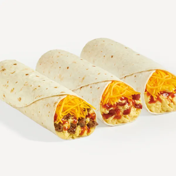 Breakfast Burrito(Egg & Cheese, Crispy Bacon Or Freshly Grilled Carne Asada Steak)