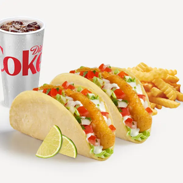 (#3) 2 Beer Battered Fish Tacos Meal
