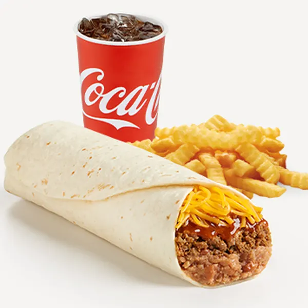 (#9) Combo Beef & Bean Burrito Meal